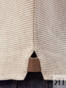 Джемпер Horizontal Rib из шерсти, кашемира и шелка с цепочкой Мониль BRUNEL