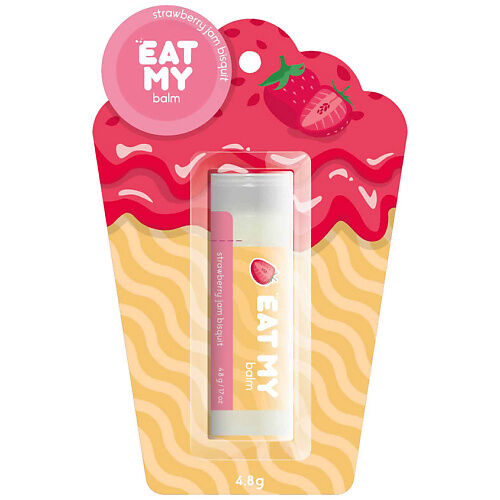 EAT MY Бальзам для губ Eat My balm Бисквит с клубничным джемом EAT002752 фото 1