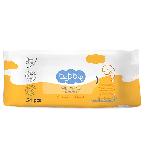 BEBBLE Салфетки влажные Ромашка (Camomile) Wet Wipes MPL017086 фото 1