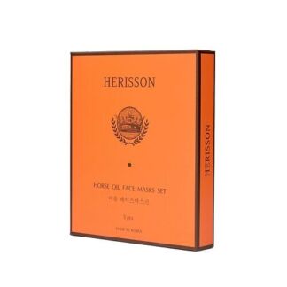 HERISSON Набор питательных тканевых масок "с лошадиным жиром" для лица Hors