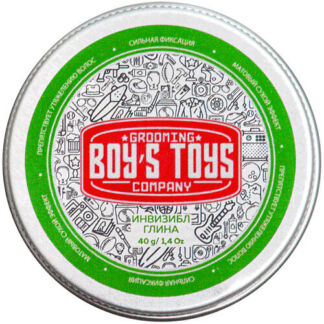 BOY'S TOYS Глина для укладки волос средней фиксации с низким уровнем блеска