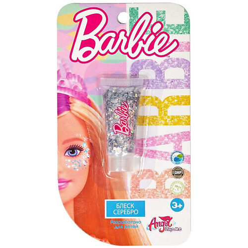 ANGEL LIKE ME Детская декоративная косметика Barbie Блеск для лица "Серебро