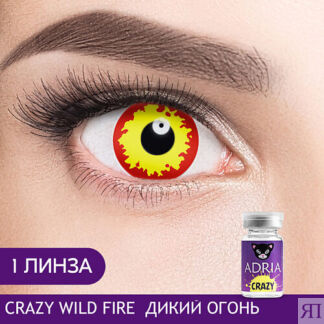 ADRIA Цветные контактные линзы, Crazy, Hot Red, 1 линза