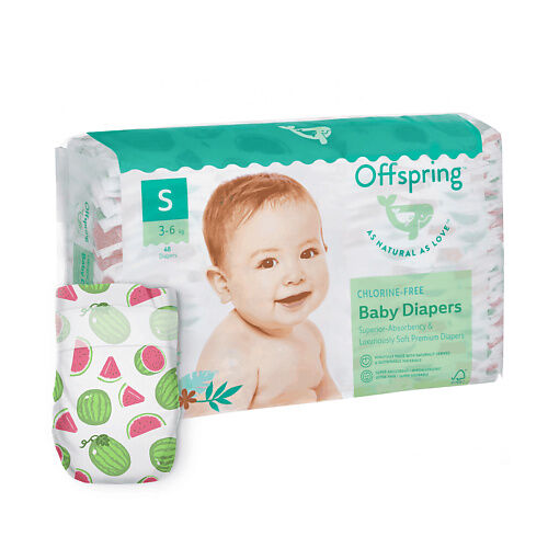 OFFSPRING Подгузники, S 3-7 кг Арбузы MPL106243 фото 1