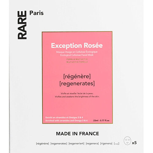 RARE PARIS Набор из 5 восстанавливающих тканевых масок Exception Rosée
