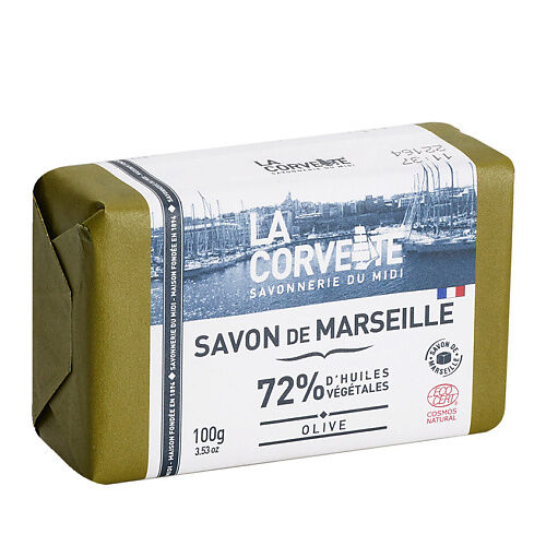 LA CORVETTE Мыло марсельское традиционное гипоаллергенное оливковое для лиц