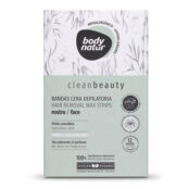 BODY NATUR Восковые полоски для депиляции для чувствительной кожи лица Clea BNR813060 фото 1