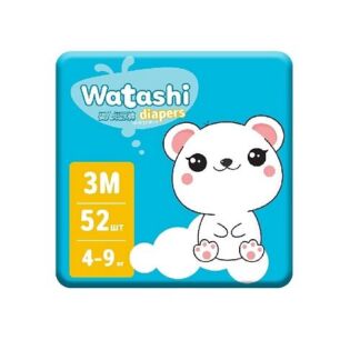 WATASHI Подгузники  для детей 3/М 4-9 кг