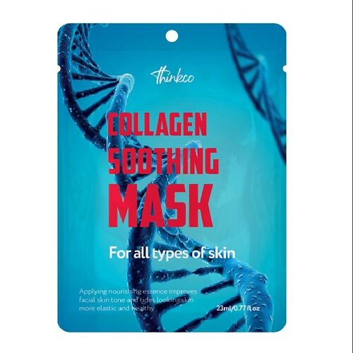 THINKCO Маска-салфетка для лица с коллагеном, COLLAGEN SOOTHING MASK 23.0