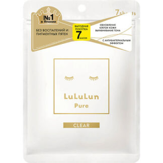 LULULUN Маска для лица "Увлажнение и Чистая кожа" Face Mask Pure Clear Whit