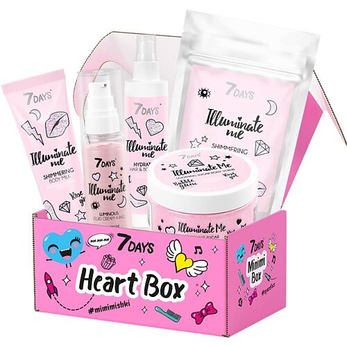Подарочный набор для женщин по уходу за кожей лица и тела HEART BOX 302