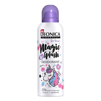 DEONICA Спрей дезодорант детский Magic Splash защищает от запахов до 24 ч