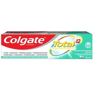 COLGATE Комплексная антибактериальная зубная паста Total 12 Профессиональна