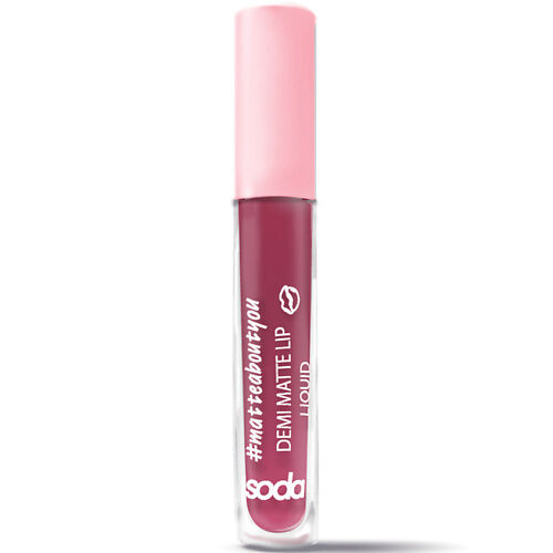 Жидкая матовая помада SODA DEMI MATTE LIP LIQUID SOD325008 фото 1