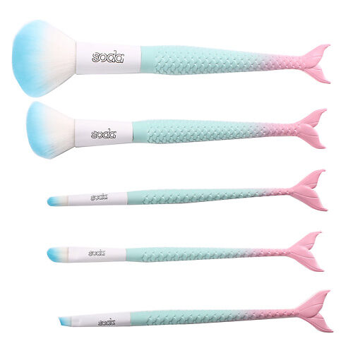 Набор кистей для макияжа SODA BRUSH SET #mermaidtails 5 шт. SOD511014 фото 1