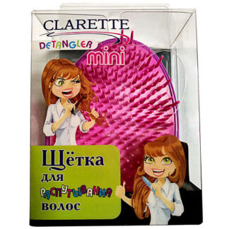 CLARETTE Щетка для распутывания волос DETANGLER Mini CDB 776 Розовая
