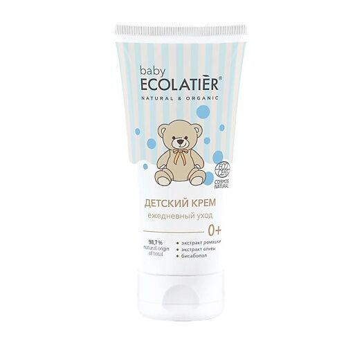 ECOLATIER baby Детский крем "Ежедневный уход" BABY 0+ (Ecocert)