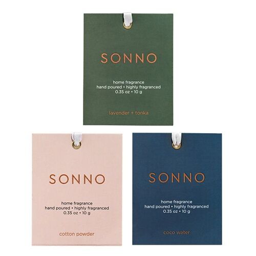 SONNO Privat Label Комплект из 3х ароматических саше (Lavender + Tonka, Coc