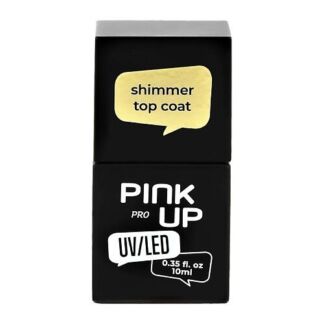 PINK UP Верхнее покрытие для ногтей UV/LED PRO с шиммером