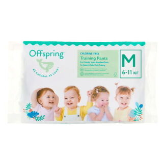 OFFSPRING Трусики-подгузники, Travel pack, M 6-11 кг