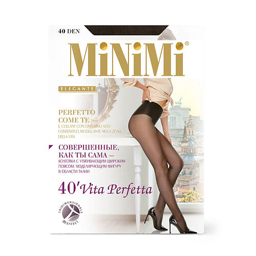 MINIMI Колготки 40 ден VITA PERFETTA (утяжка талии) Cappuccino MNI000332 фото 1