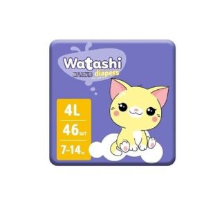 WATASHI Подгузники  для детей 4/L 7-14 кг 46.0