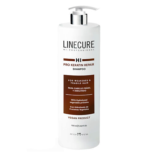 Кератиновый шампунь LINECURE Pro Keratin Repair (vegan) 1000 МЛ MPL063174 фото 1