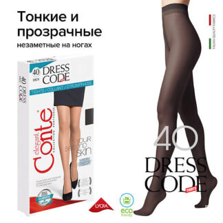 CONTE ELEGANT Колготки женские DRESS CODE 40 den р.2, nero