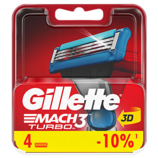 GILLETTE Сменные кассеты для бритья MACH3 Turbo