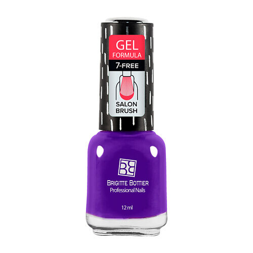 BRIGITTE BOTTIER Лак для ногтей GEL FORMULA тон 71 фиолетово-баклажановый