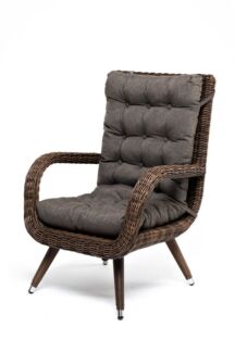 Кресло из искусственного ротанга Толедо коричневое 4sis