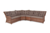 Плетеный угловой диванный модуль Бергамо Brown 4sis