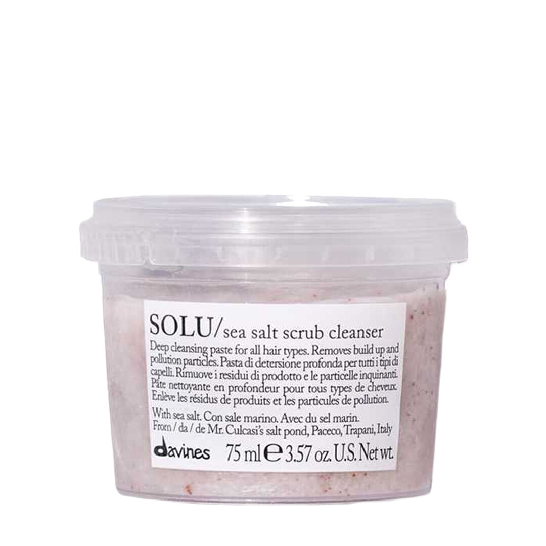 Отшелушивающий шампунь-скраб для кожи головы с морской солью SOLU в дорожно