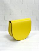 Женская кожаная поясная сумка-седло лимонно-желтая A026 lemon