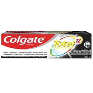 COLGATE Комплексная антибактериальная зубная паста с древесным углем Total