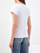 Хлопковая футболка с объемными рукавами и принтом LORENA ANTONIAZZI