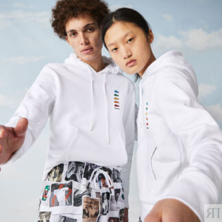 Хлопковая флисовая толстовка Lacoste x Polaroid Unisex