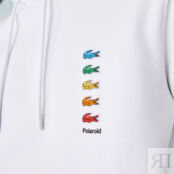 Хлопковая флисовая толстовка Lacoste x Polaroid Unisex фото 4