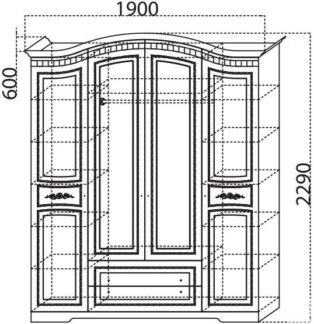 Шкаф венера 4 х дверный