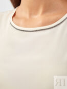 Блуза из струящегося шелка с окантовкой Precious PESERICO