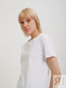 Белая однотонная базовая футболка Sevenext