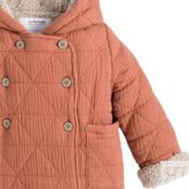 Пальто Утепленное с капюшоном 1 мес-2 лет 1 мес. - 54 см оранжевый