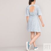 Платье Струящееся с короткими рукавами с принтом 10-18 лет 16 лет - 162 см