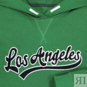 Худи С капюшоном и вышитой надписью Los Angeles 18 лет - 180 см зеленый