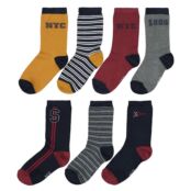 Комплект из семи пар носков С принтом New York 27/30 разноцветный
