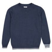Пуловер С круглым вырезом из тонкого трикотажа 4 года - 102 см синий