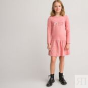 Платье С длинными рукавами и рисунком 3-12 лет 8 лет - 126 см розовый