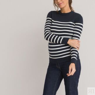 Пуловер Для периода беременности с круглым вырезом из тонкого трикотажа M с