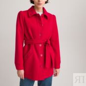 Пальто Средней длины на пуговицах с ремешком 44 (FR) - 50 (RUS) красный