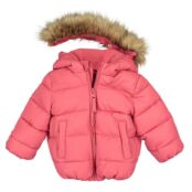 Куртка Стеганая с капюшоном 3 мес - 4 года 3 мес. - 60 см розовый